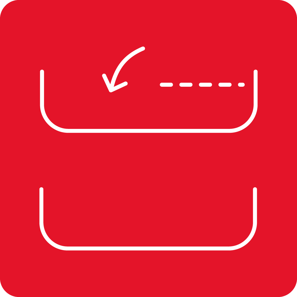 Folding shelves in the top rack